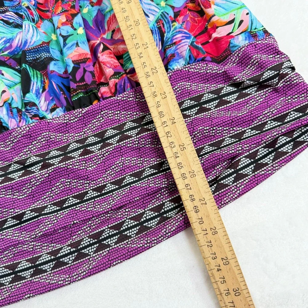 Swimsuits For All Women Floral Tropical Blouson Tankini Top 16 NWT‎